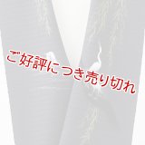 夏物手描き半襟　白鷺　チャコールグレー