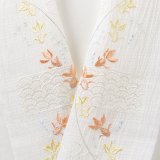 半襟　麻絽 刺繍いろいろ　（01）