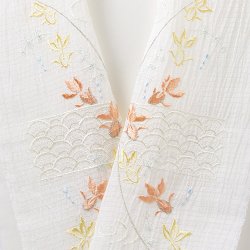 画像1: 半襟　麻絽 刺繍いろいろ　（01）