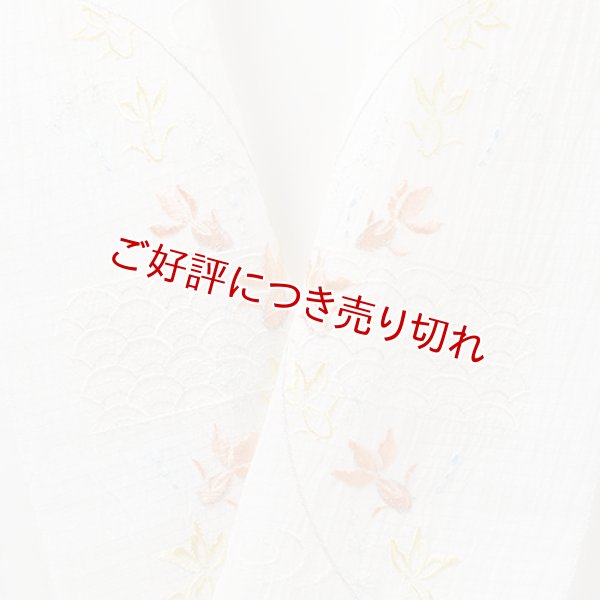 画像1: 半襟　麻絽 刺繍いろいろ　（01） (1)