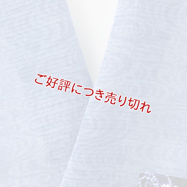 画像1: 半襟　麻絽 藍染め　（02） (1)