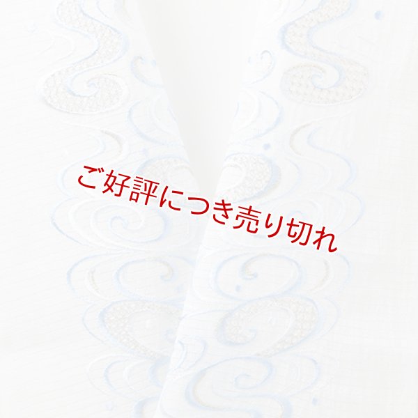 画像1: 半襟　麻絽 刺繍いろいろ　（12） (1)