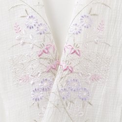 画像1: 半襟　麻絽 刺繍いろいろ　（03）