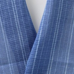 画像1: 半襟　麻絽 藍染め　（04）