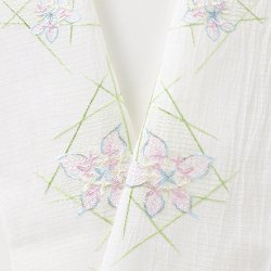 画像1: 半襟　麻絽 刺繍いろいろ　（07）