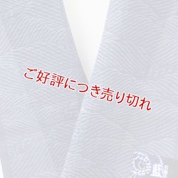 画像1: 半襟　麻絽 藍染め　（01）