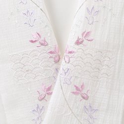画像1: 半襟　麻絽 刺繍いろいろ　（02）