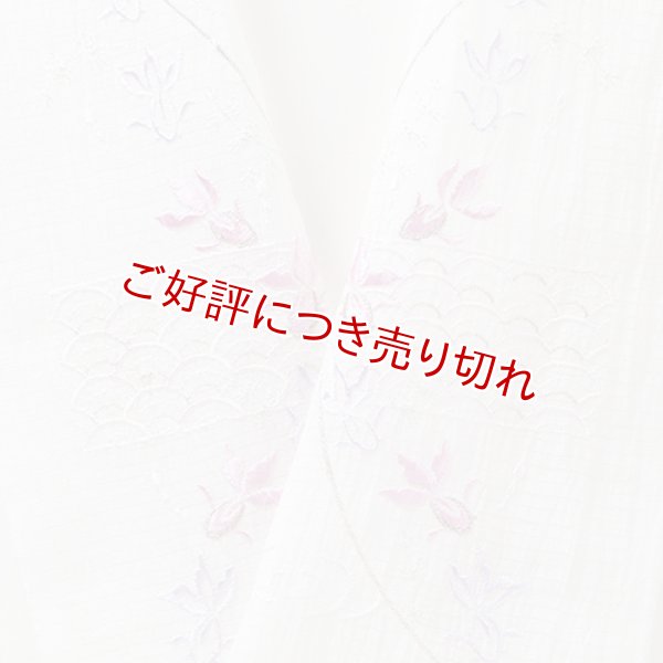画像1: 半襟　麻絽 刺繍いろいろ　（02） (1)