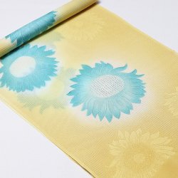 画像1: 帯揚げ　紋紗 ひまわり　（02）