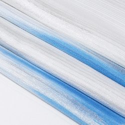 画像1: 帯揚げ　絽白地銀彩二色霞ぼかし　（05）