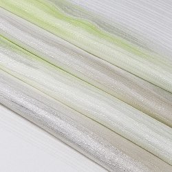 画像1: 帯揚げ　絽白地銀彩二色霞ぼかし　（03）