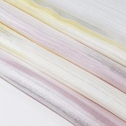 画像1: 帯揚げ　絽白地銀彩二色霞ぼかし　（01）