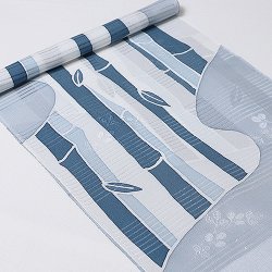 画像1: 帯揚げ　段絽ローケツ竹林　（03）