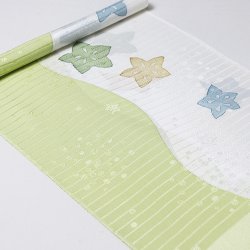 画像1: 帯揚げ　絽ローケツ染め分け桔梗　（03）