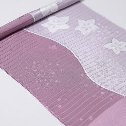 画像1: 帯揚げ　絽ローケツ染め分け桔梗　（01）