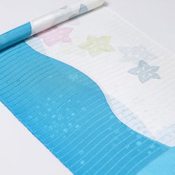 画像1: 帯揚げ　絽ローケツ染め分け桔梗　（05）