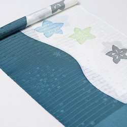 画像1: 帯揚げ　絽ローケツ染め分け桔梗　（04）
