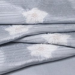 画像1: 帯揚げ　絽濃地輪出し桔梗　（05）