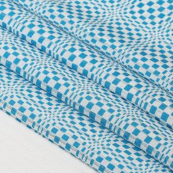 画像1: 帯揚げ　連絽白地モダン市松　（03）