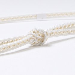 画像1: 帯締め　レース小桜三本山道撚房　（02）