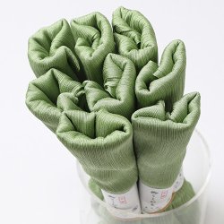 画像1: 着付道具　きんち腰紐　並寸　老竹色（おいたけいろ）（06）