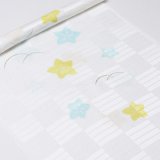 帯揚げ　絽二色桔梗に露芝　黄檗色（きはだいろ）・空色（そらいろ）（02）