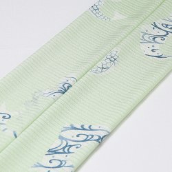 画像1: 手描友禅帯揚げ　いろいろ　五鯉躍「ごりやく」【五鯉躍がございますように】（グリーン）