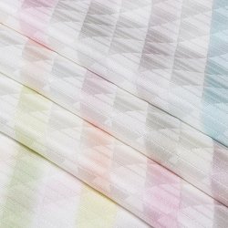 画像1: 帯揚げ　絽　ウロコ七色タヅナ　はんなり（01）