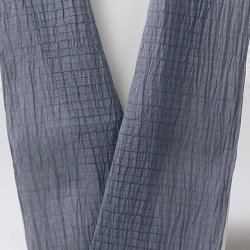 画像1: 半襟　麻絽無地　藍鉄（あいてつ）（28）