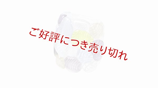 画像1: ガラス帯留め　slow sphatika（スロースパティカ）　石積み（パンジー） ※桐箱付き (1)