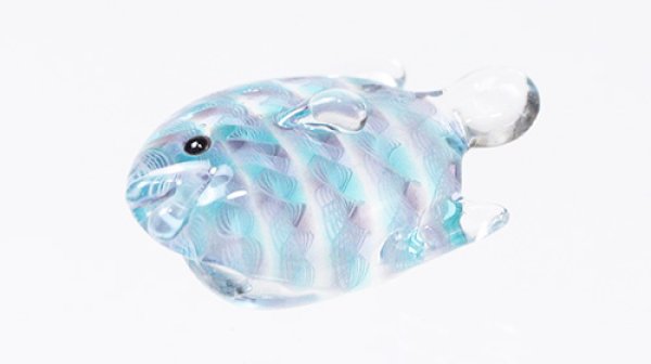 画像1: ガラス帯留め　slow sphatika（スロースパティカ）　熱帯魚 ※桐箱付き (1)