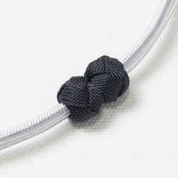 画像1: 羽織紐　無双　マグネット　＜小田巻＞　灰青（はいあお）／白（56）