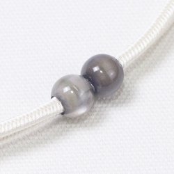 画像1: 羽織紐　無双　マグネット　＜松葉 光玉＞　白（48）