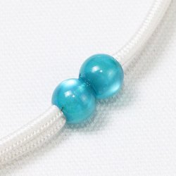 画像1: 羽織紐　無双　マグネット　＜松葉 光玉＞　白（45）