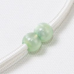 画像1: 羽織紐　無双　マグネット　＜松葉 光玉＞　白（44）