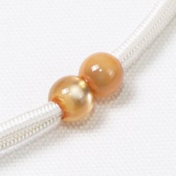 画像1: 羽織紐　無双　マグネット　＜松葉 光玉＞　白（43）