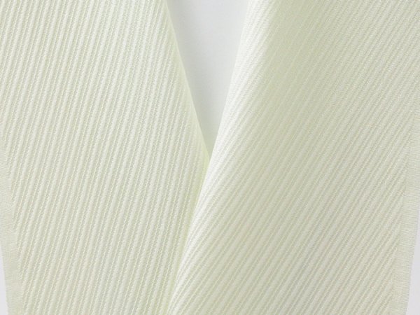 画像4: 無地半襟　ふくれ織り　斜線柄　白緑（びゃくろく）（03） (4)