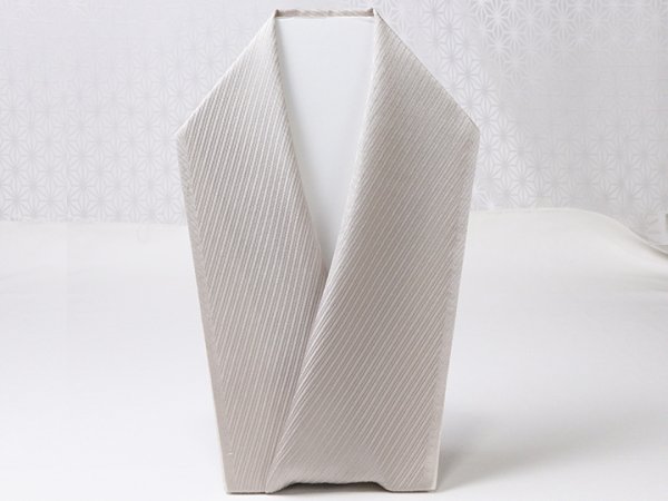 画像3: 無地半襟　ふくれ織り　斜線柄　枯野色（かれのいろ）（10） (3)