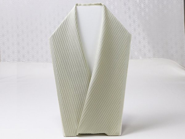 画像3: 無地半襟　ふくれ織り　斜線柄　柳鼠（やなぎねず）（04） (3)