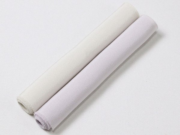 画像5: 半襟　二色染め分け　灰桜／オフホワイト（01） (5)