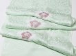 画像5: 帯揚げ　輪出し白場取り小花　白緑（びゃくろく）／浅紫（あさむらさき）（08） (5)