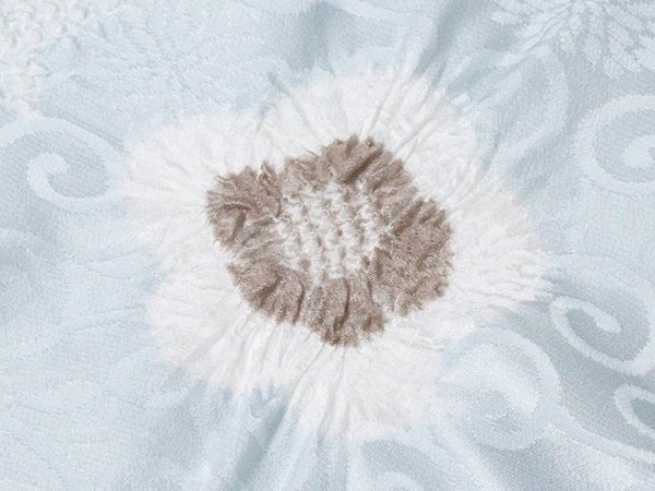 画像3: 帯揚げ　輪出し白場取り小花　秘色色（ひそくいろ）／茶鼠（ちゃねずみ）（10） (3)