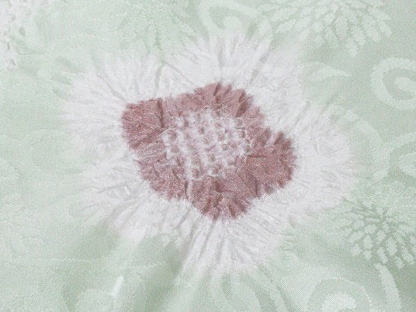 画像3: 帯揚げ　輪出し白場取り小花　白緑（びゃくろく）／浅紫（あさむらさき）（08） (3)
