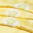画像1: 帯揚げ　輪出し白場取り小花　淡黄（たんこう）／柳色（やなぎいろ）（06） (1)