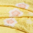 画像1: 帯揚げ　輪出し白場取り小花　菜の花色(なのはないろ)／洗柿（あらいがき）（05） (1)