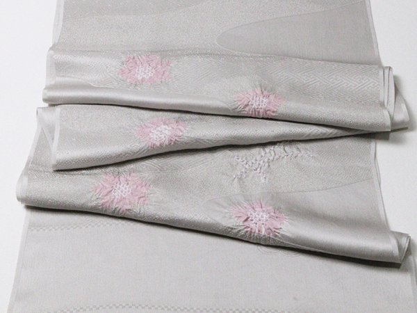 画像5: 帯揚げ　輪出し吹き寄せ　灰青（はいあお）／撫子色（なでしこいろ）（14） (5)