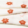 画像1: 帯揚げ　輪出し吹き寄せ　オフホワイト／代赭（たいしゃ）（03） (1)