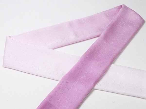 画像4: 帯揚げ　一色吸い上げぼかし　菖蒲色（あやめいろ）（01） (4)