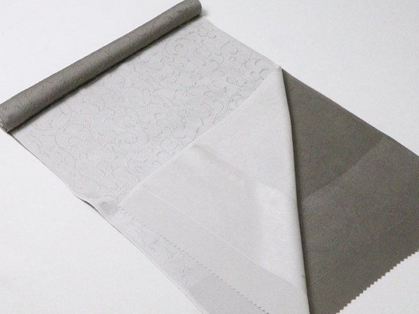画像2: 帯揚げ　一色吸い上げぼかし　源氏鼠（げんじねず）（12） (2)