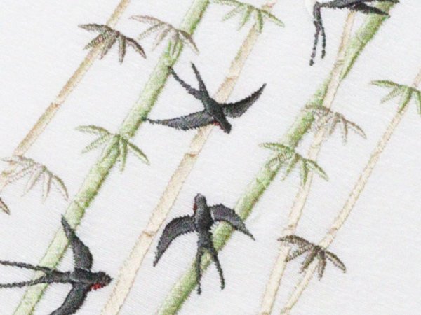 画像3: 刺繍半襟　竹燕　（01） (3)
